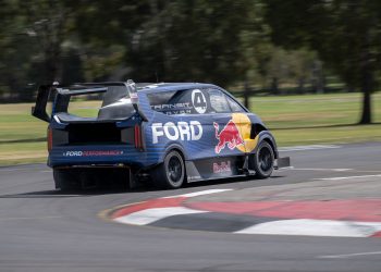 Daniel Ricciardo will drive the Ford SuperVan (pictured here at the Adelaide Motorsport Festival) at the Australian Grand Prix. Image: Adelaide Motorsport Festival