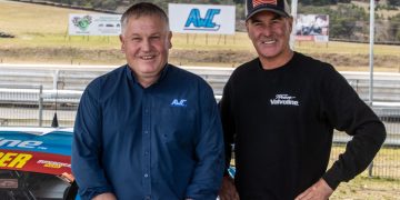 AWC's Elliott Booth with Australian Racing Group's Barry Rogers. Image: Supplied