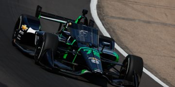 Agustin Canapino in his IndyCar at Iowa.