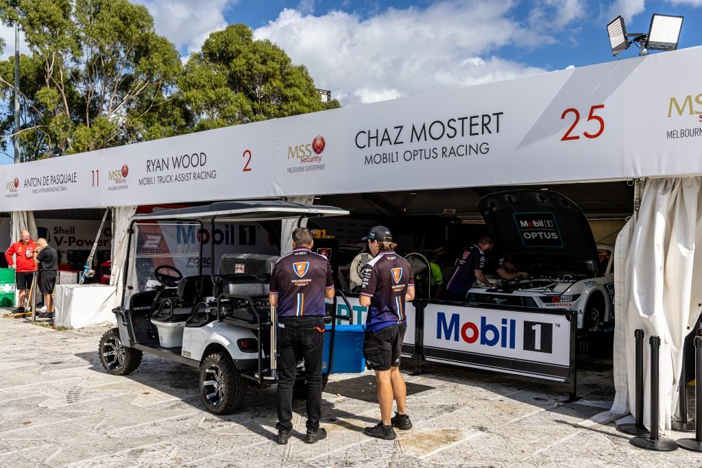The Walkinshaw Andretti United marquee in the infield Supercars paddock at the 2024 Formula 1 Australian Grand Prix. Image: InSyde Media
