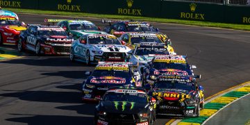 Cam Waters leads the Supercars field at Albert Park. Image: InSyde Media