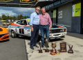 Le Mans legend Jacky Ickx (left) with Bathurst Mayor Robert 'Stumpy' Taylor.