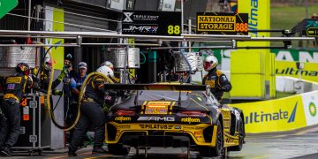 Cars stopped to a 'bus timetable' in the 2024 Bathurst 12 Hour, writes Roland Dane. Image: InSyde Media