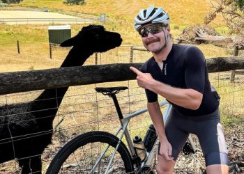 Valtteri Bottas once again spent time cycling in Australia during the European winter. Image: Valtteri Bottas Instagram