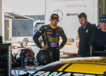 Broc Feeney at a Triple Eight pre-Bathurst 12 Hour test at The Bend. Image: Supplied