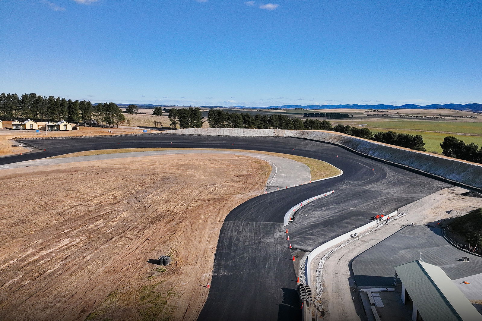 The reprofiled final sequence of turns at ONE Raceway. Image: Supplied