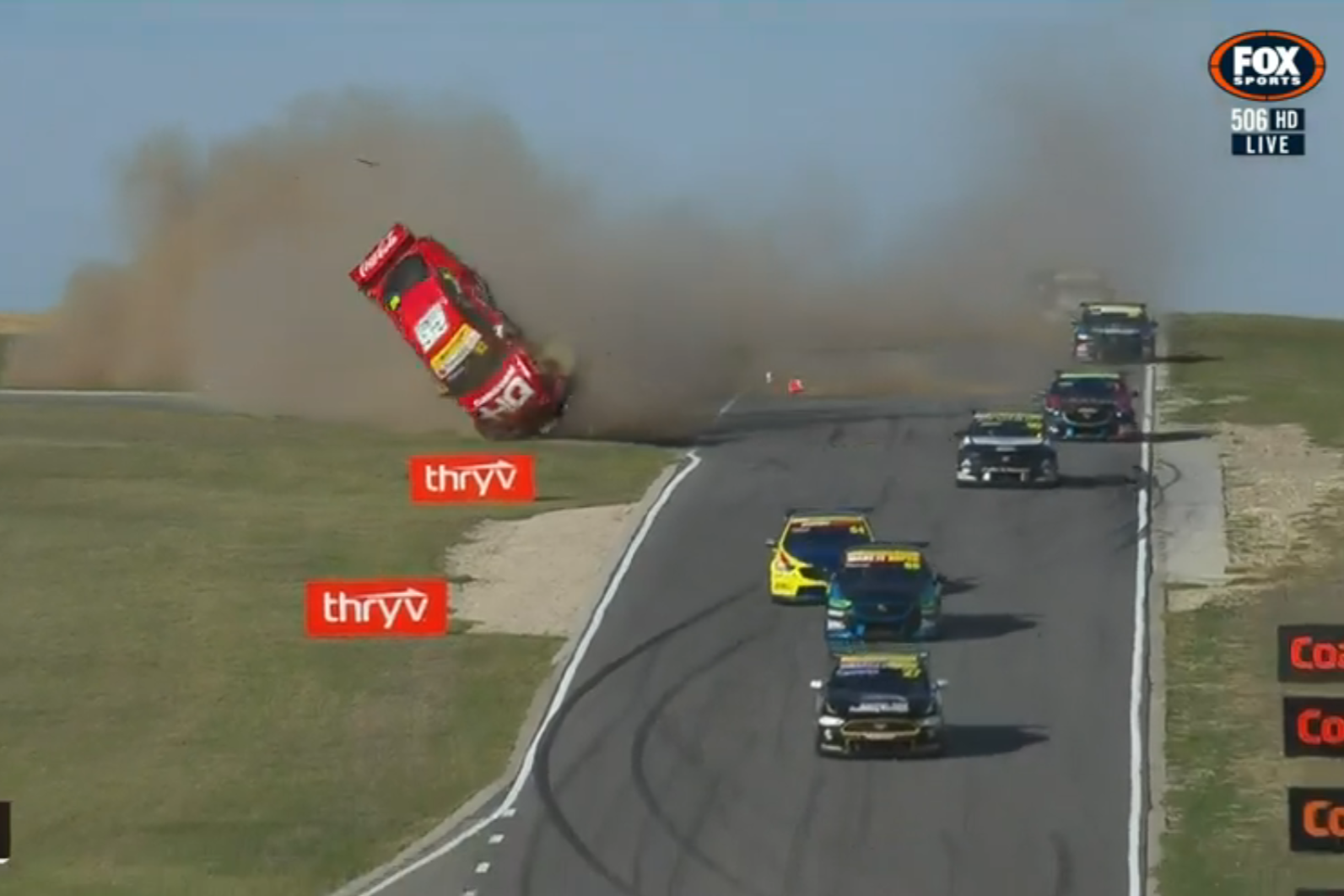 Frightening rollover causes early end to Super2 Race 2