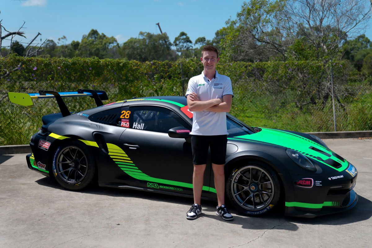 Bayley Hall’s Porsche, green in colour and environmentally green