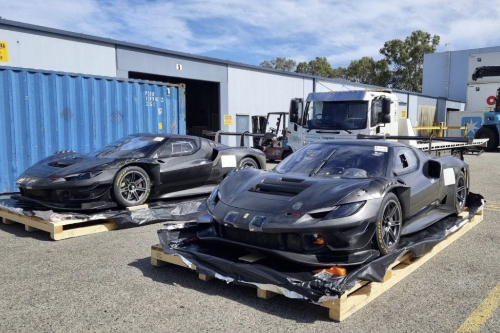 The Arise Racing Ferraris have arrived in Australia. Image: Instagram