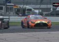 Chaz Mostert was hit by Louis Deletraz during the Battle on the Bricks at Indianapolis Motor Speedway, causing the Mercedes-AMG GT3 to go off into the grass.