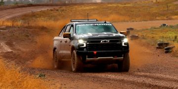 Craig Lowndes will drive the Chevrolet Silverado ZR2 OffRoad Racer in the 2024 Finke Desert Race. Image: Supplied