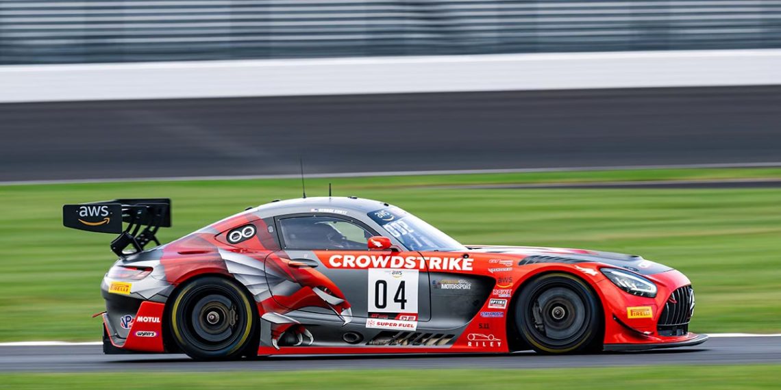 The CrowdStrike Racing Mercedes-AMG GT3.