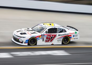 Shane van Gisbergen on track at Bristol Motor Speedway.