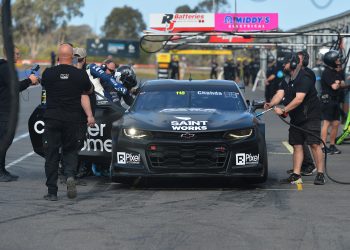 The MCM Camaro testing at Winton.