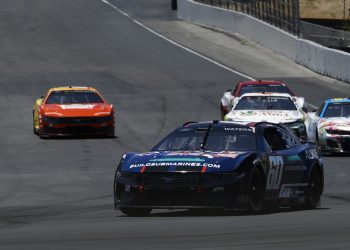 Cam Waters in his NASCAR Cup Series debut at Sonoma. Image: Ford Performance