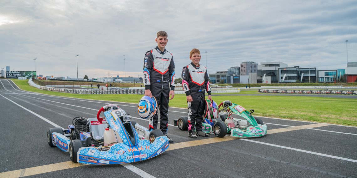 Loclan (left) and Oskar Hennock are set to make their international racing debuts