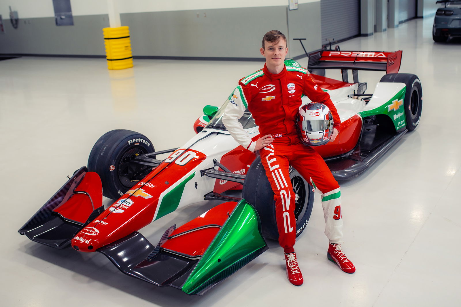 Callum Ilott with the Prema IndyCar.