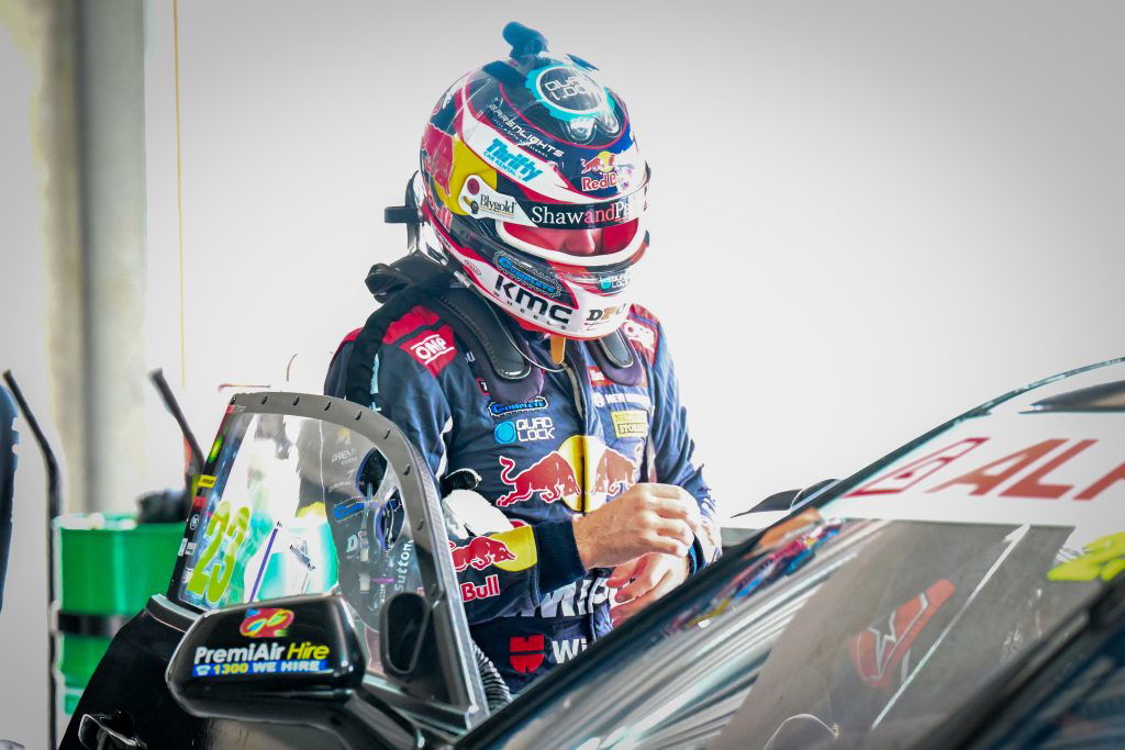 Will Brown about to step into a PremiAir Racing Camaro at Queensland Raceway. Image: Richard Gresham