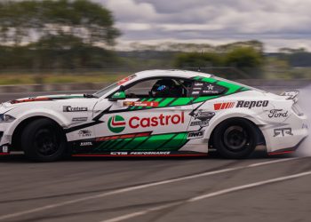 Rick Kelly and Thomas Randle drove Fanga Dan's Mustang in New Zealand. Image: Supplied