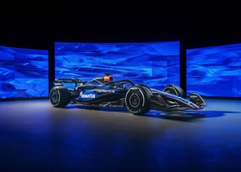 Williams unveiled the design the FW46 will wear at an event in New York. Image: Williams