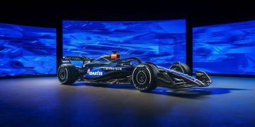 Williams unveiled the design the FW46 will wear at an event in New York. Image: Williams