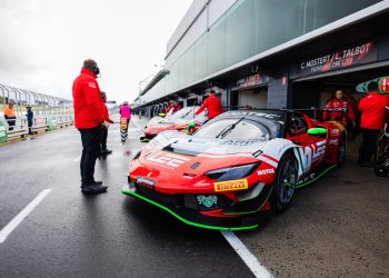 Chaz Mostert left Ferrari fastest in a tight second practice at Phillip Island. Image: GTWCA