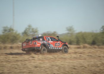 The Ford Performance Ranger Raptor at Finke last year. Image: Ford Performance
