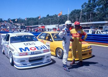 Peter Brock (left) with Dick Johnson.