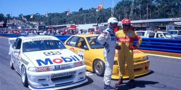 Peter Brock (left) with Dick Johnson.