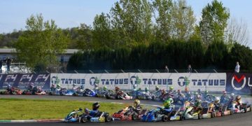 Big field of karting youngsters at Franciacorta. Image: Sportinphoto