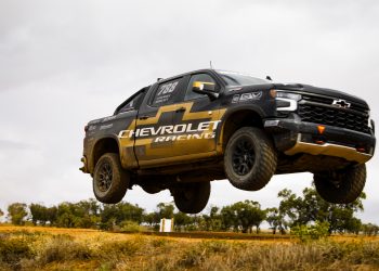 Craig Lowndes will compete at the Finke Desert Race in a Chevrolet Silverado. Image: Supplied