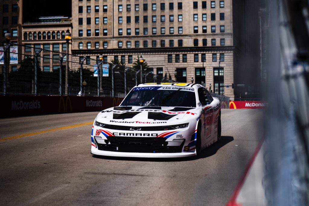 Shane van Gisbergen qualified on pole position for the NASCAR Xfinity Series race in Chicago. Image: NASCAR Xfinity Series X