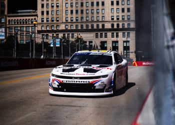 Shane van Gisbergen qualified on pole position for the NASCAR Xfinity Series race in Chicago. Image: NASCAR Xfinity Series X