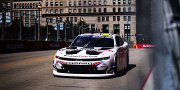 Shane van Gisbergen qualified on pole position for the NASCAR Xfinity Series race in Chicago. Image: NASCAR Xfinity Series X