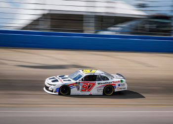 Shane van Gisbergen drives the #97 Kaulig Racing Chevrolet in the NASCAR Xfinity Series at Nashville Superspeedway in June 2024. Image: Kaulig Racing X