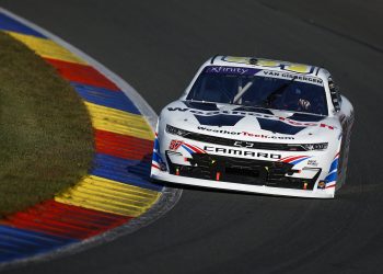 Kaulig Racing driver Shane van Gisbergen at Watkins Glen in the NASCAR Xfinity Series.