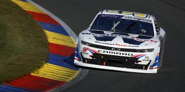 Kaulig Racing driver Shane van Gisbergen at Watkins Glen in the NASCAR Xfinity Series.