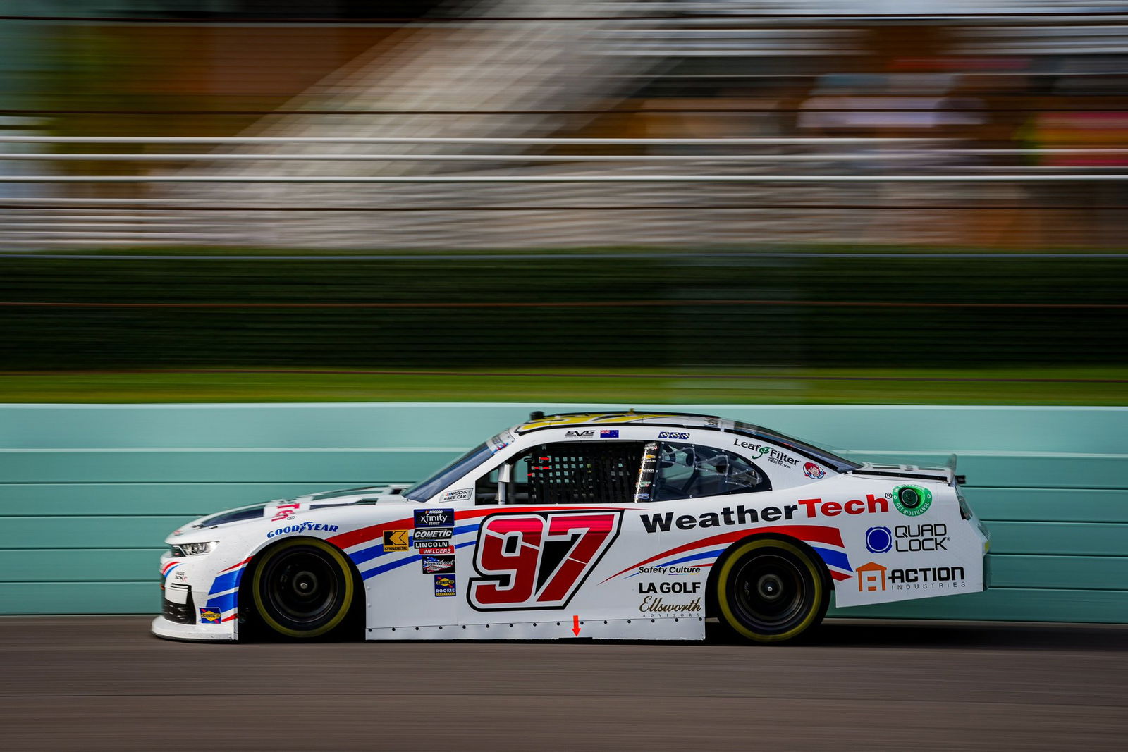 Shane van Gisbergen in the #97 Kaulig Racing Chevrolet Camaro at Homestead-Miami Speedway.