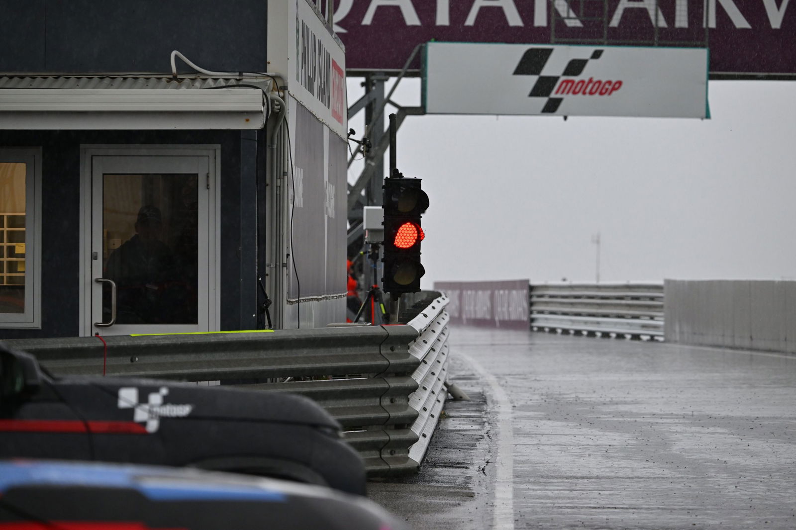 Rain lashed Phillip Island on Friday at the Australian Motorcycle Grand Prix.