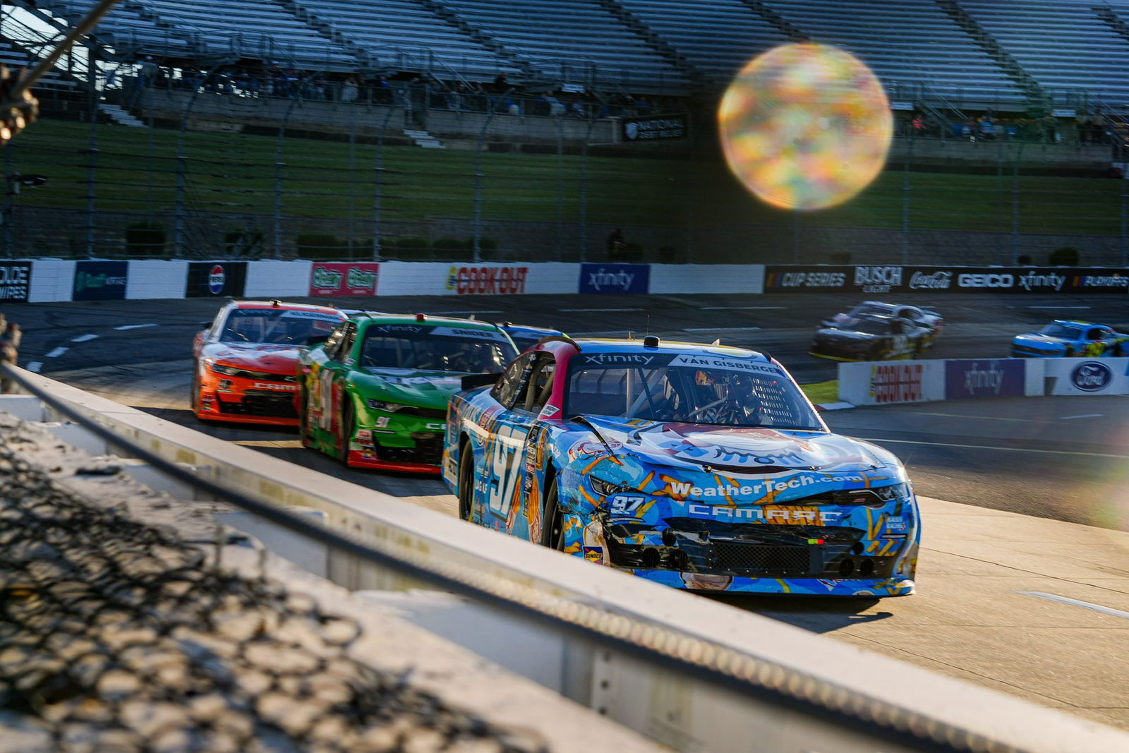 Shane van Gisbergen's wounded #97 at Martinsville Speedway.