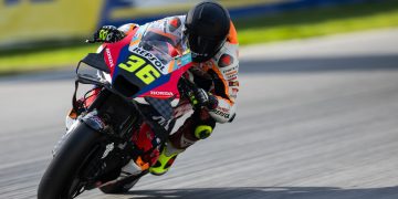 Factory Honda rider Joan Mir testing at Circuit de Barcelona-Catalunya.