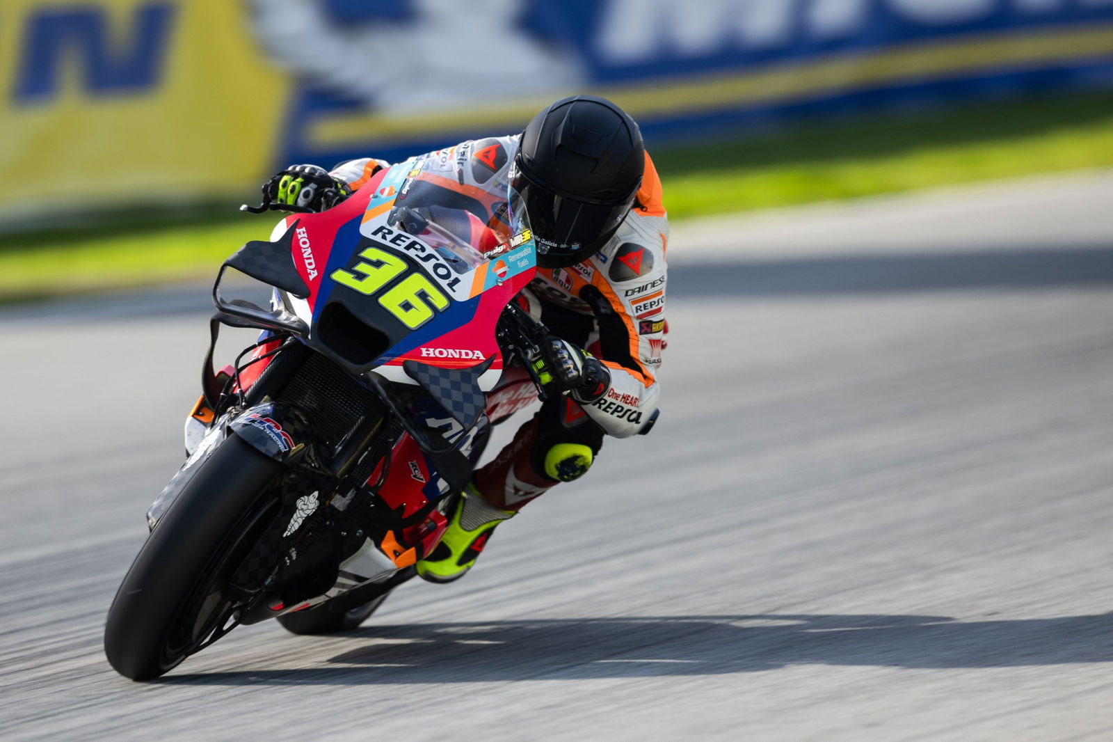 Factory Honda rider Joan Mir testing at Circuit de Barcelona-Catalunya.