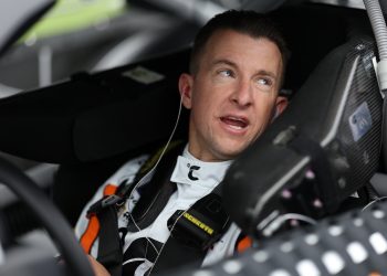 DAYTONA BEACH, FLORIDA - FEBRUARY 17: AJ Allmendinger, driver of the #16 Celsius Chevrolet, sits in his car during qualifying for the NASCAR Xfinity Series United Rentals 300 at Daytona International Speedway on February 17, 2024 in Daytona Beach, Florida. (Photo by Matthew Stockman/Getty Images)