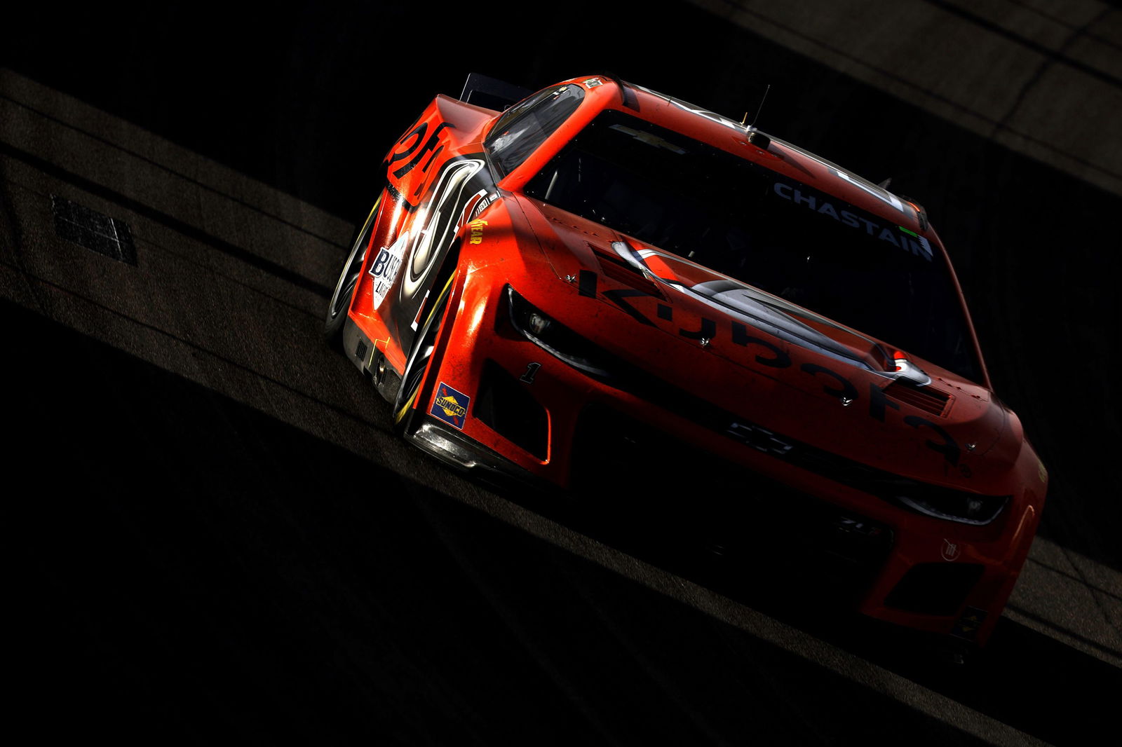 Ross Chastain, driver of the #1 Trackhouse Racing Chevrolet Camaro. 