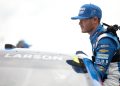 NEWTON, IOWA - JUNE 15: Kyle Larson, driver of the #5 HendrickCars.com Chevrolet, looks on during the NASCAR Xfinity Series Hy-Vee Perks 250 at Iowa Speedway on June 15, 2024 in Newton, Iowa. (Photo by James Gilbert/Getty Images)