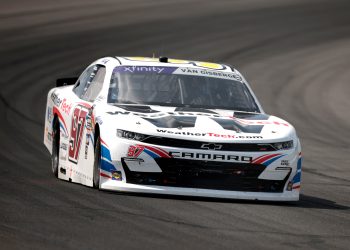 Shane van Gisbergen drives during the NASCAR Xfinity Series race at Pocono Raceway.