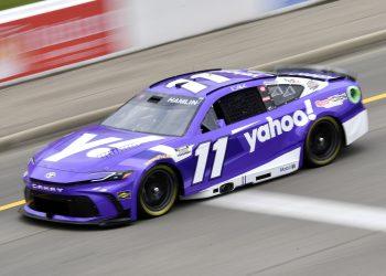 Denny Hamlin in the #11 Joe Gibbs Racing Toyota Camry.