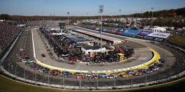 A wide view of Martinsville Speedway.