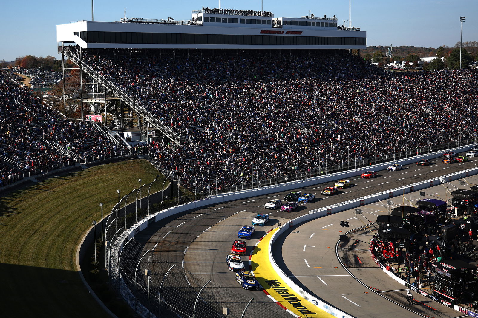 A wide view of Martinsville Speedway. 