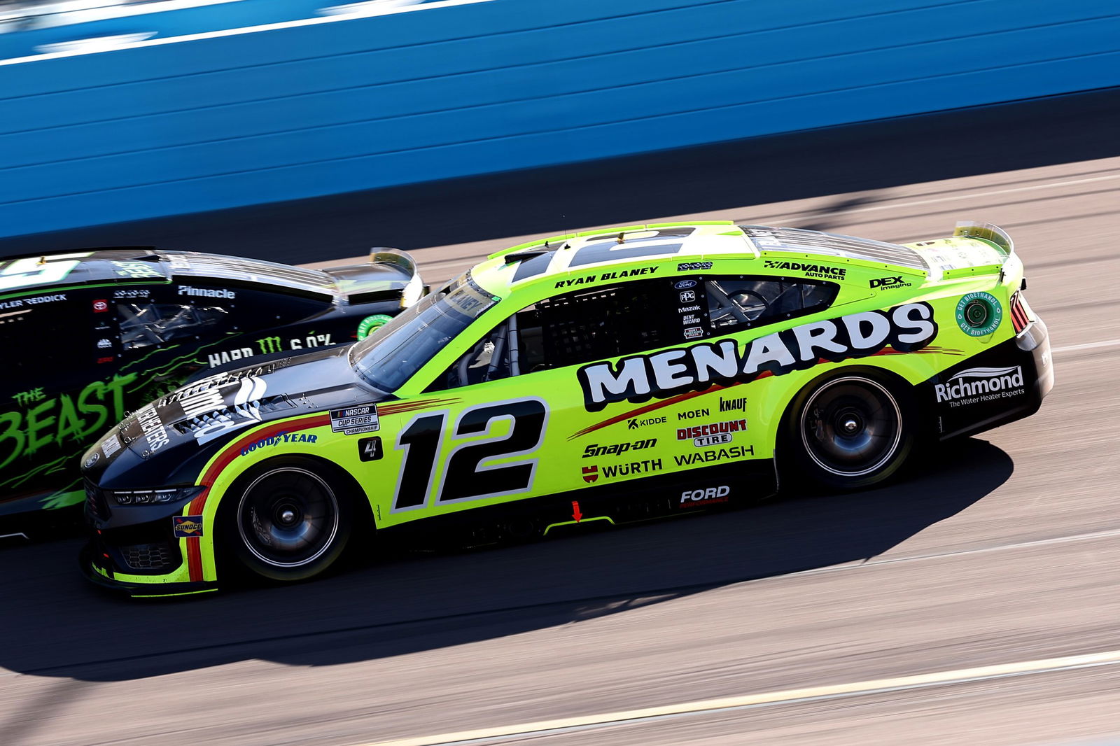 Ryan Blaney in the #12 Team Penske Ford Mustang.